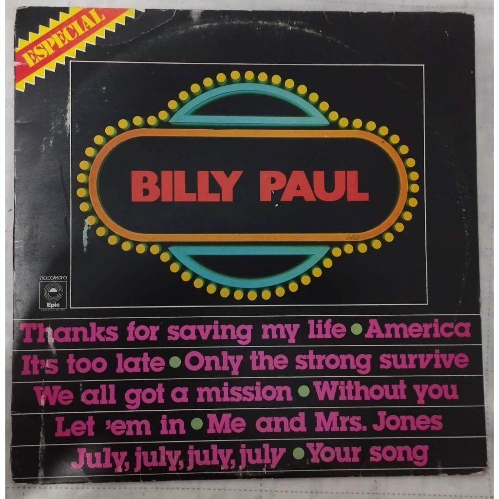 LP/VINIL Billy Paul - Especial (1978)