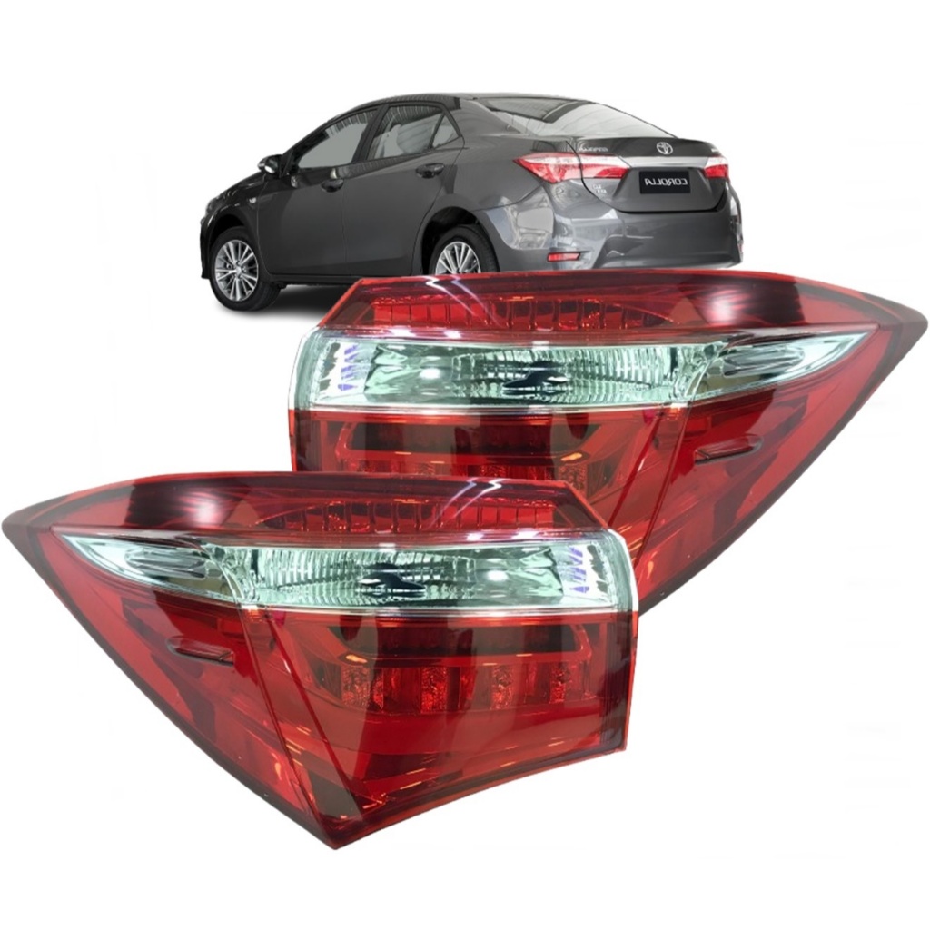 Lanterna Traseira Corolla 2014 2015 2016 2017 Canto Com Led 3 Fios Par