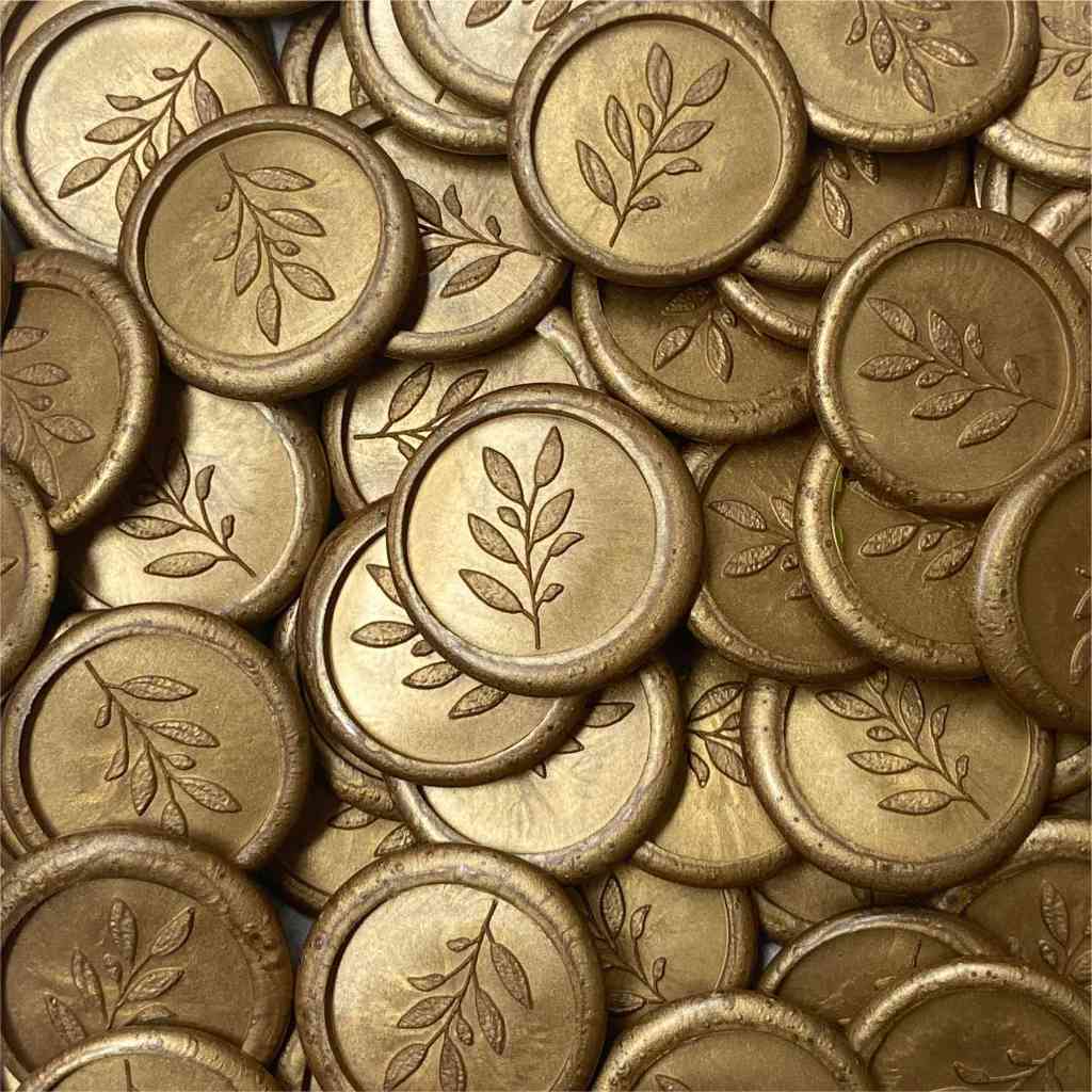 Lacre de Cera Ouro Velho Perolado - Modelo Padrão em Oferta na Shopee