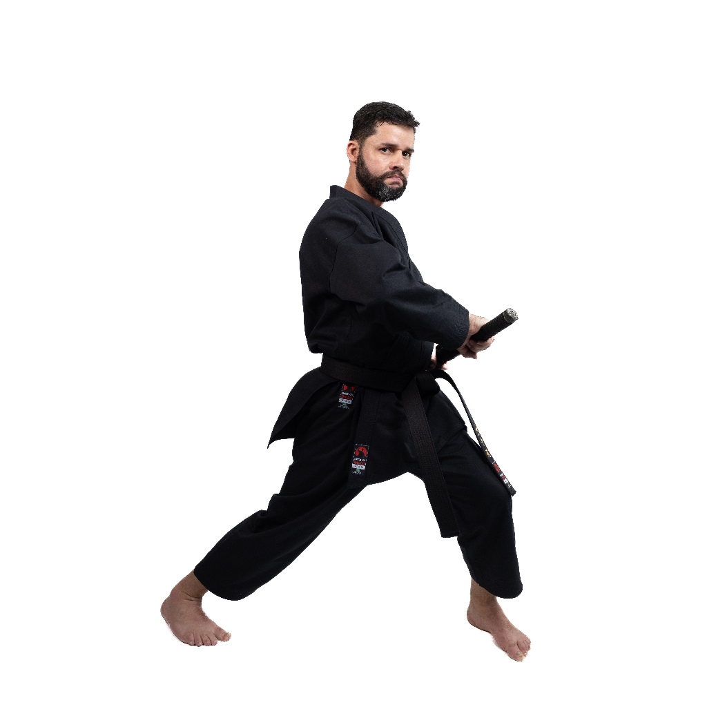 Kimono Hapkido/Krav maga/Karate/Ninjutsu Preto Adulto ou Infantil