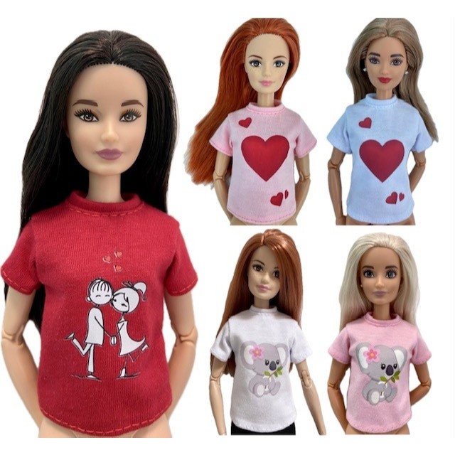 Roupa para Boneca: Camisetas - Estampas Diversas