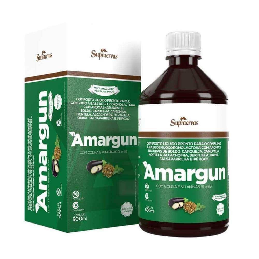 Amargun Líquido - 500mL ou Vitamina E - Tocoferol - 60 Comprimidos 1000mg Remedio Natural Refluxo