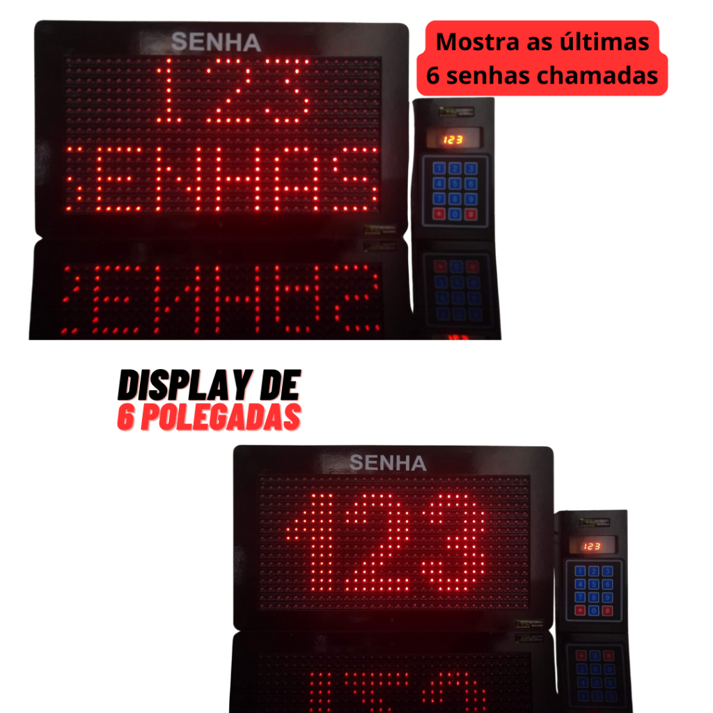 Chamador para controle de fila/lanchonete,fast food,restaurante painel de senha aleatória/sequencial
