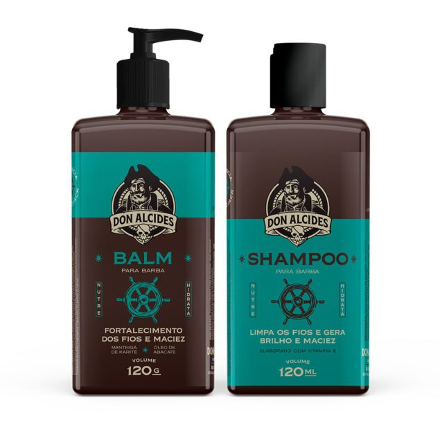 Kit para Barba - Balm e Shampoo para Barba Don Alcides Calico Jack