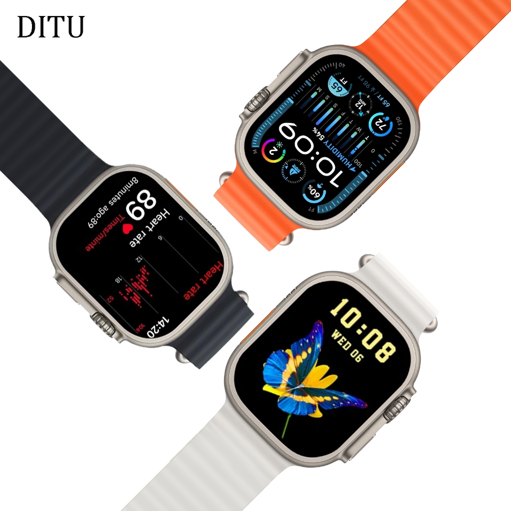 DITU  T800S Ultra Plus Relógio inteligente Smartwatch à prova d'água IP68 Série 9 Bússola 2.2 Tela Grande 49mm