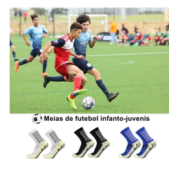 Jcolour Kit 6 Meias de Futebol Antiderrapante Infato Juvenil Estilo Jovem e Corrida ao Ar Livre