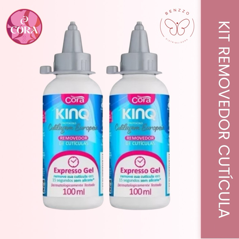 Kit 2 Removedor de Cutícula sem alicate Expresso Gel Cutilagem Européia Cora