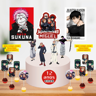 Kit Festa Jujutsu Kaisen - PERSONALIZADO NOME E IDADE - Aniversário - Festa - Mêsversário em Oferta na Shopee