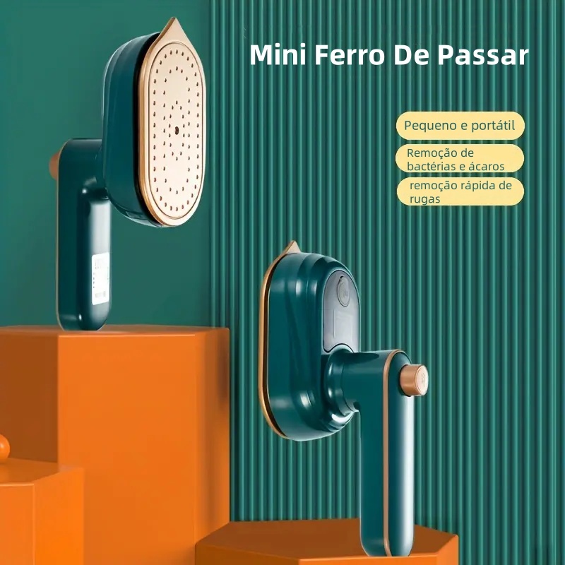 Mini Ferro De Passar Roupas Vapor Para Viagem Elétrico Portátil Pequeno Bivolt 110v e 220v...