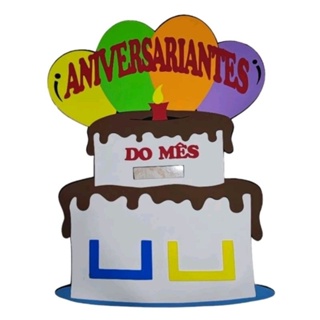 Painel de Eva Aniversariantes do Mês Grande para Sala de Aula Volta às Aulas 65x50 cm em Oferta na Shopee