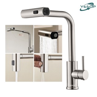 Torneira Cascata Cozinha Gourmet Bancada Misturador Aço Inox 304 Cor Prata Escovado Yesop em Oferta na Shopee