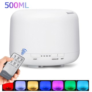 Umidificador Portátil 500ML Aromatizador Luz LED De 7 Cores Com Controle Remoto / Ambiente...