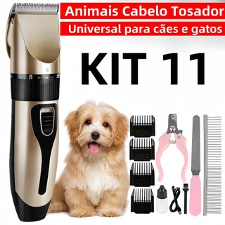 Kit 11 Máquina De Tosa Para Pet Profissional Corte Cabelo Animais Cortador Elétrico Envio rápido
