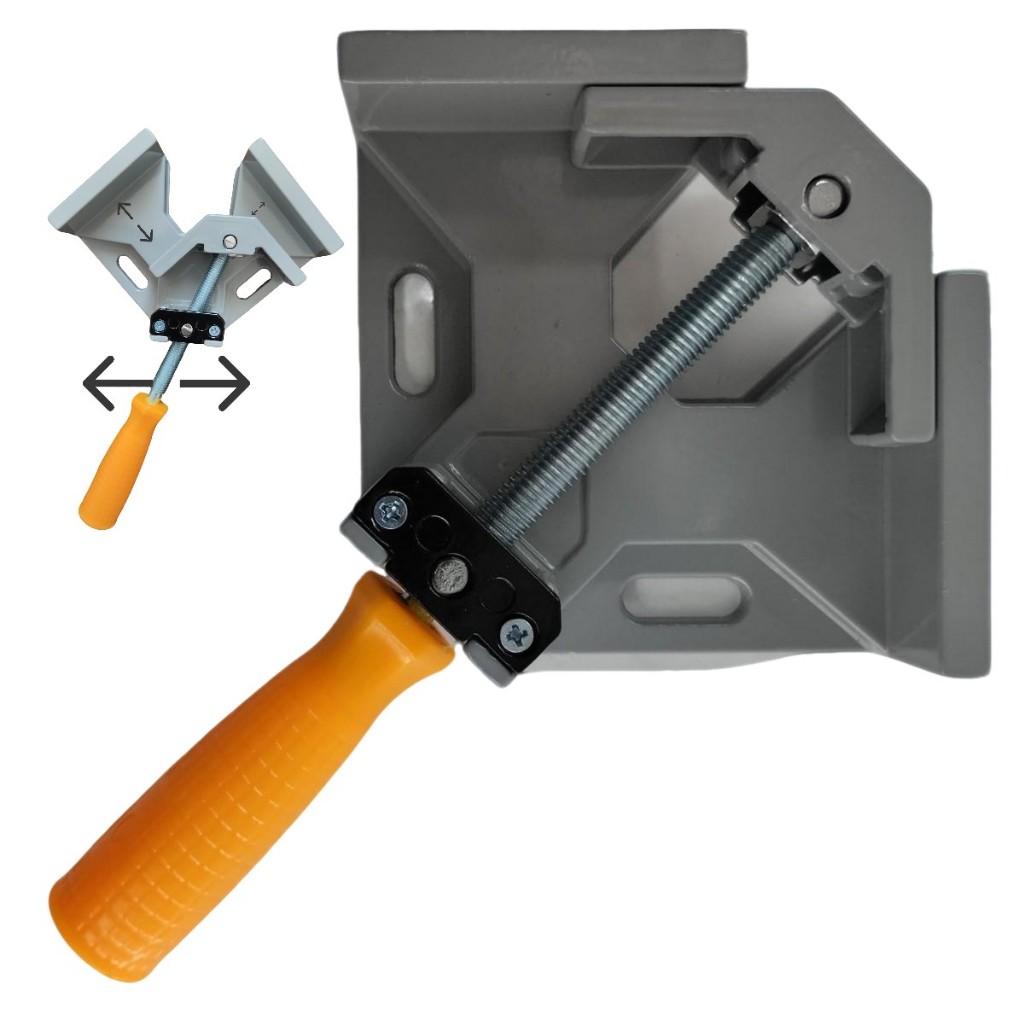 Grampo Esquadro Morsa Sargento Angular 90 Graus Montagem Marcenaria