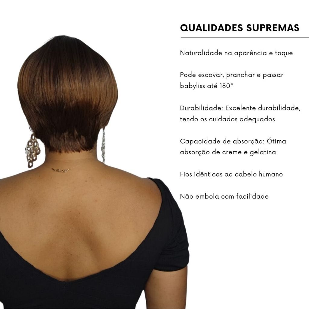 Lace Idêntica Humana curta Wig Modelo Pixie Feminino Masculino em Oferta na Shopee