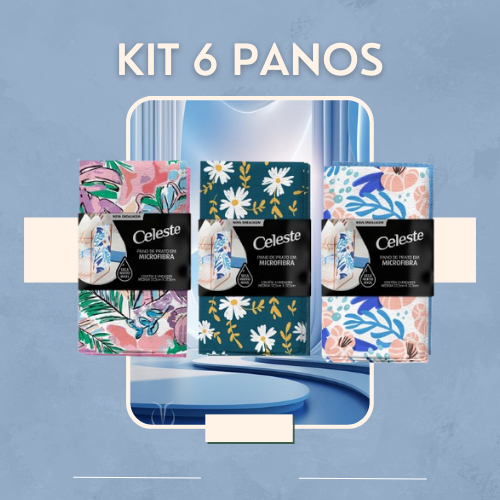 Pano De Prato Atoalhado Atacado Gourmet Kit Com 6 Peças Limpeza Cozinha Estampado