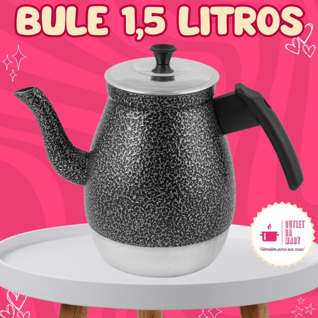 Bule de Cafe Aluminio Craqueado nº8 1,5 Litros. (bule de cafe, bule Rosa, bule e chaleira,) em Oferta na Shopee