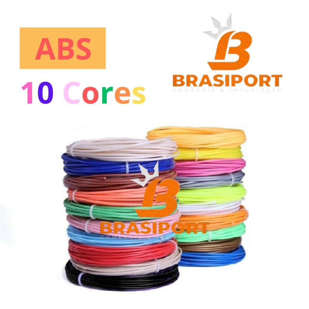 10 Lindas Cores de REFIL Filamento ABS para Caneta 3D com 75M - ENVIO IMEDIATO !!!!