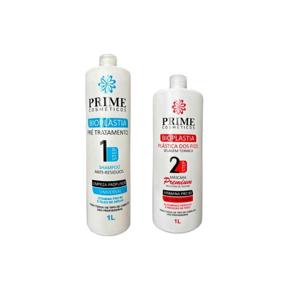 Prime Cosméticos Bioplastia Selagem Térmica Premium 2x1000ml