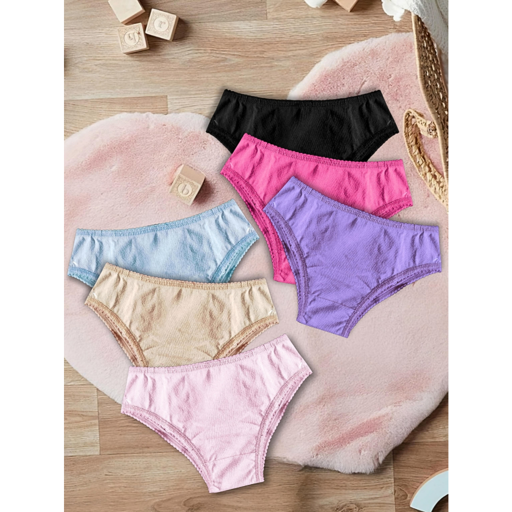 Kit Calcinhas Infantil Algodão Confortavel Cores Variadas