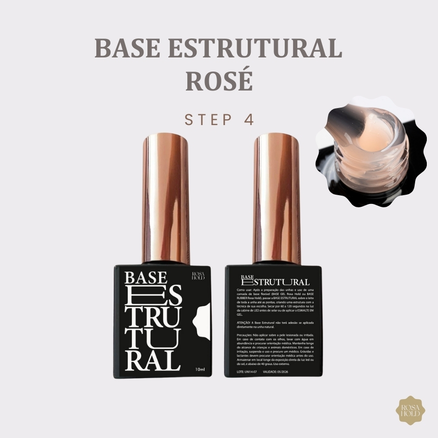 BASE ESTRUTURAL - LED/UV, 10ml da Rosa Hold, cor: ROSÉ em Oferta na Shopee