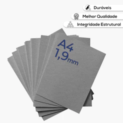 PAPELÃO PARANÁ CINZA A4 HOLLER 25 PLACAS 1,9mm #Encadernação#Artesanato#Agendas#Criatividade#Horle##