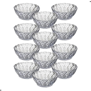 Jogo 12 Taças Em Vidro 350ml Para Sobremesa Tigela Bowl Lyor Petisqueira Sorvete Doces MARAVILHOSO em Oferta na Shopee