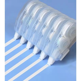 Kit com 6 Fita de corretivo corretiva Correção Transparente / 07x03cm / Papelaria Fofa em Oferta na Shopee