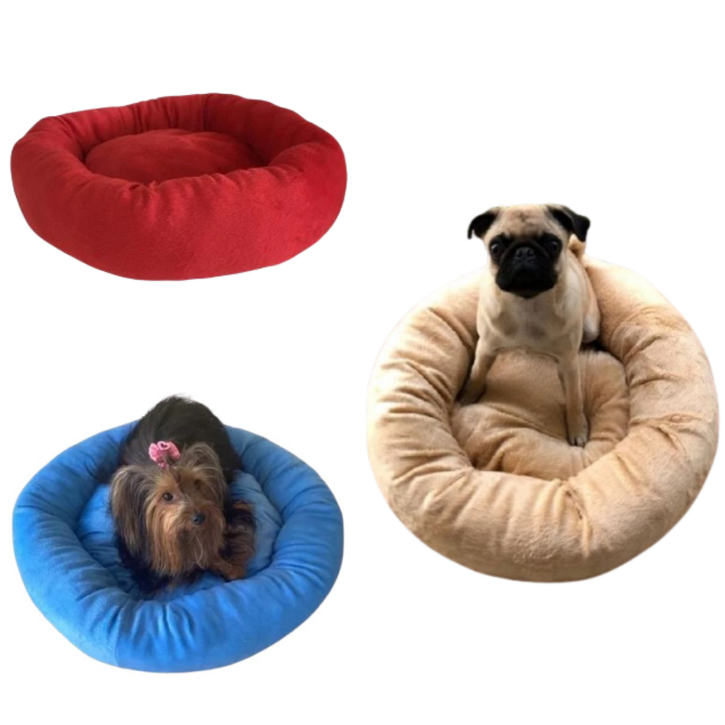 Cama Pet Para Gatos e Cachorros Redonda 50X50 Macia Pelúcia Velboa com zíper pronta entrega