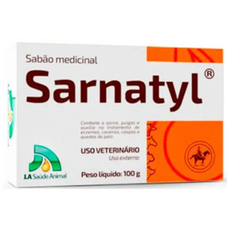 Sabonete Sarnatyl Contra Sarna, Pulgas Cães Gato Cavalo 100 Gr Sabão em Oferta na Shopee