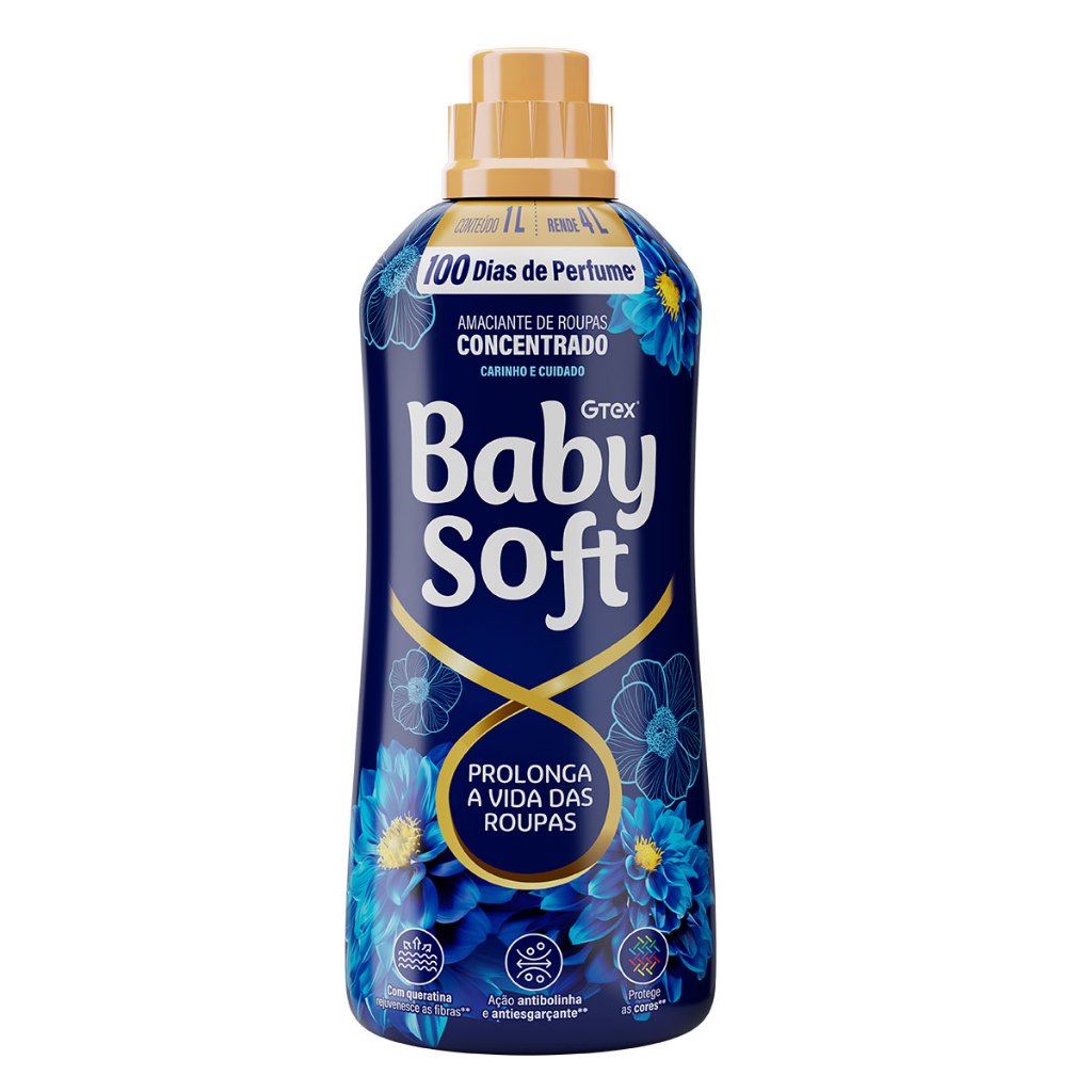 Amaciante Infinity Care Concentrado Baby Soft Carinho e cuidado - 1L - Rende 50 lavagens - Home & Living