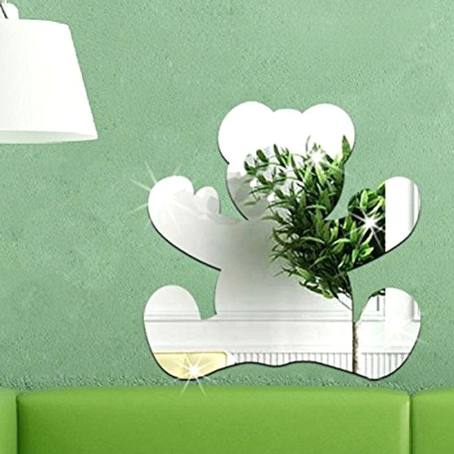 Espelho Acrílico Decorativo Infantil 28 cm X 28 cm - Urso Promoção em Oferta na Shopee