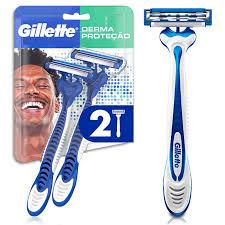 Aparelho de Barbear Descartável Gillette Derma Proteção 2 Unidades