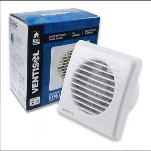 Exaustor Para Banheiro Ventilador Ventisol 150mm 110v 220v Bivolt Com Grade Anti Insetos 15cm