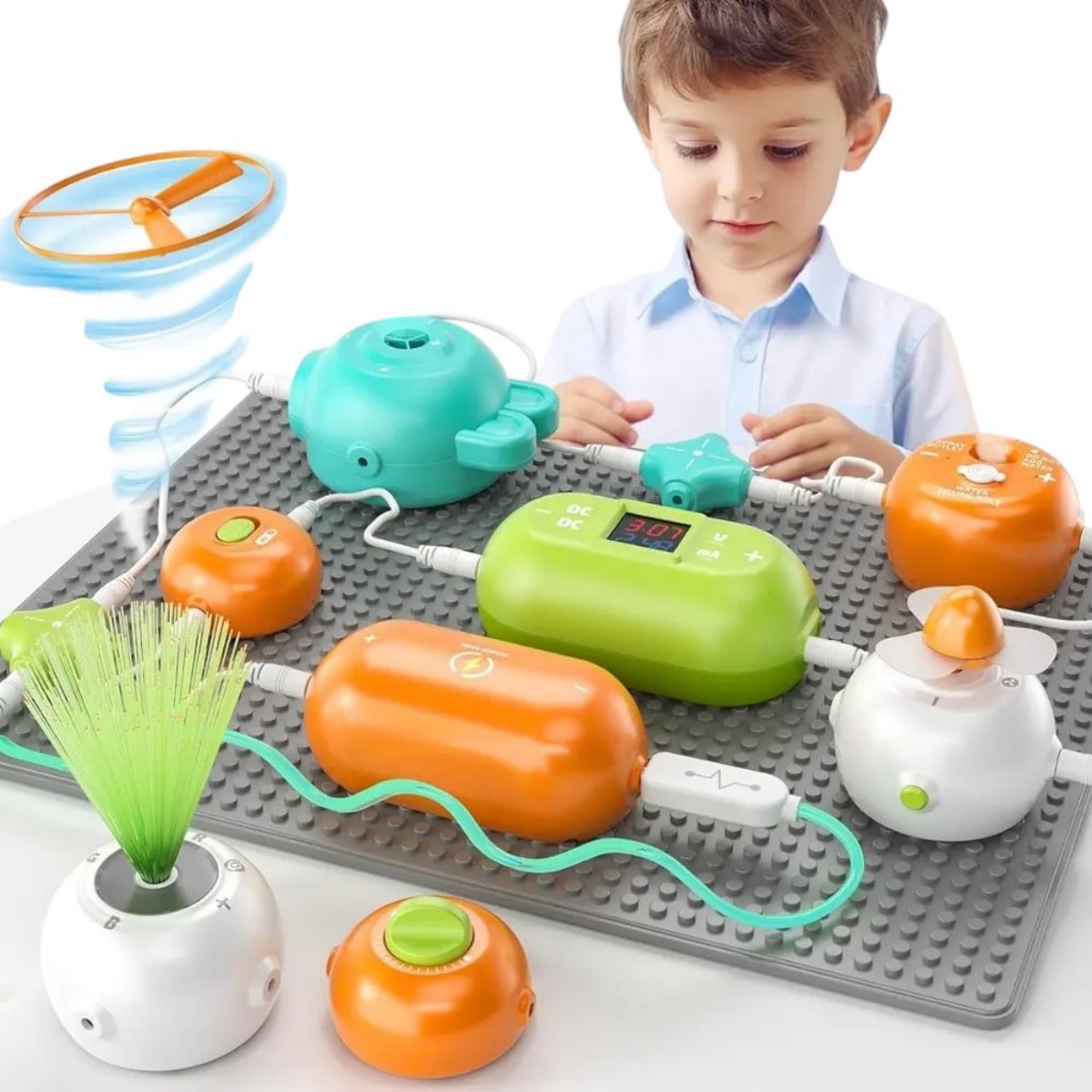 Kit de Circuito Elétrico Conhecimento e Diversão Para Crianças Aprenda Circuitos Elétricos...