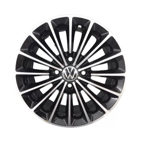 Kit 4 Rodas Aro 14 4x100 Vw Gol Santana Saveiro Up Passat Preta Diamantada Scorro S195