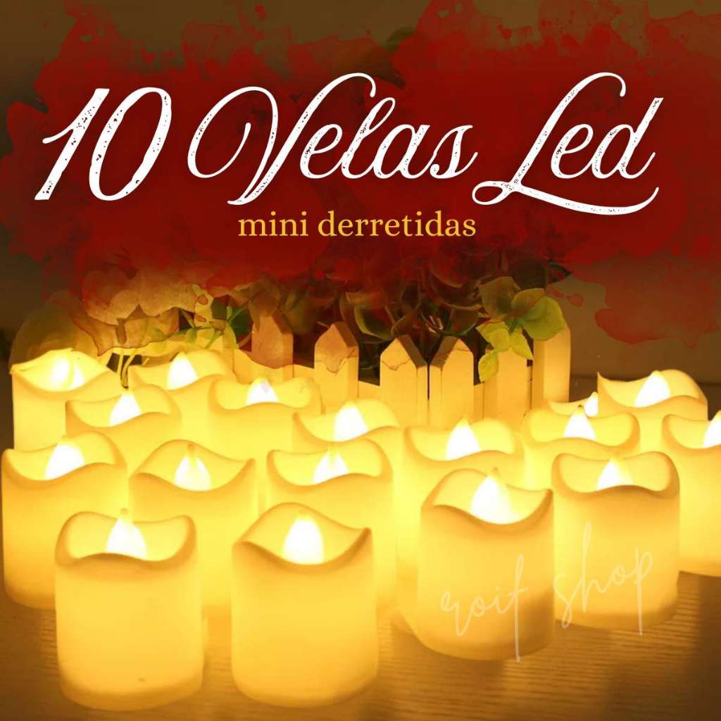 Kit 10, 12, 24 e 48 Vela Led Decorativa Com Baterias Jantar Romantico Casamentos Dias Dos Namorados Vela Led Decorativa