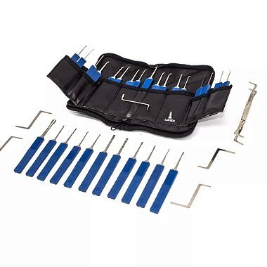Kit Micha Profissional Chave Mestra 34 Peças Inox para Carro e Cadeado