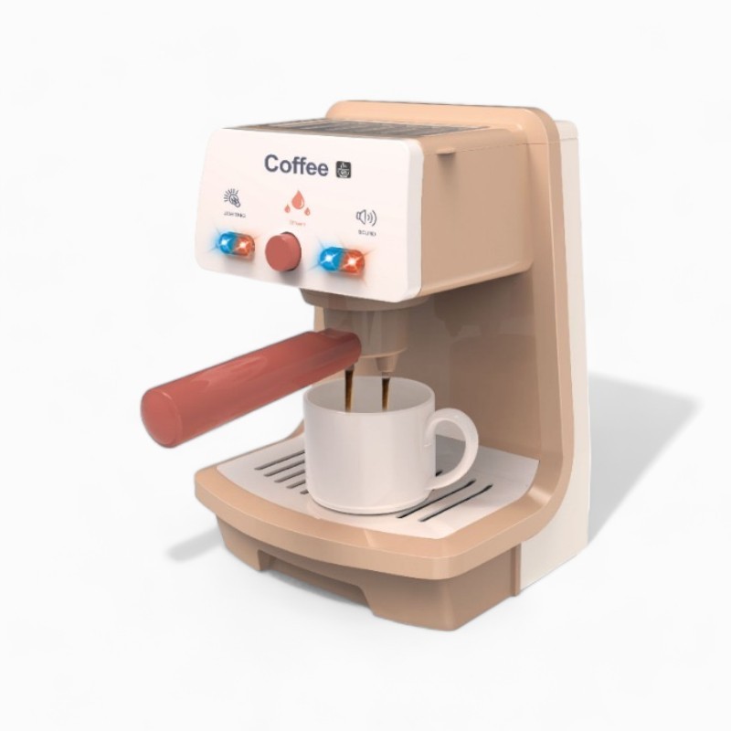 Brinquedo Mini Cafeteira De Café Expresso De Faz de Conta Com Som Luz e Água Impressionante Estoque No Brasil