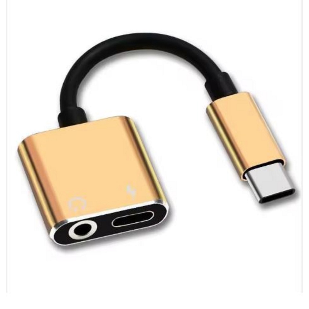 Cabo Adaptador 2 em 1 para fone de ouvido P2 entrada tipo C para telefone celular, tablet.