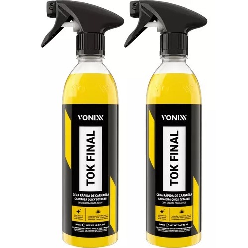 2 Tok Final Vonixx Cera Carnaúba Automotiva Líquida - 500ml