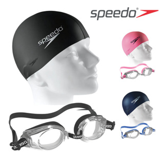 Óculos de Natação Speedo Classic Starters + Touca de Silicone Impermeável Hidroginástica Original em Oferta na Shopee