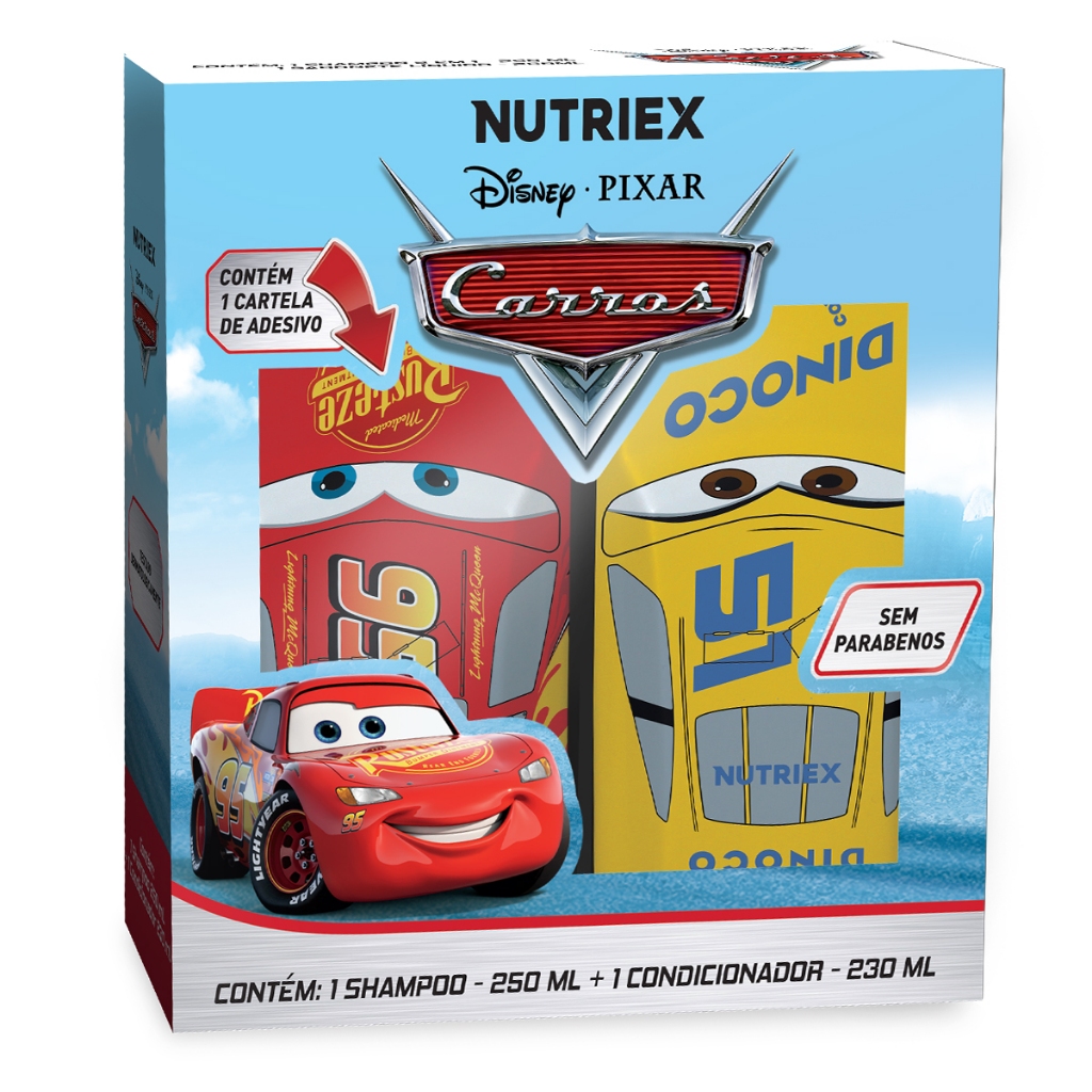 Kit Shampoo 250ml + Condicionador 230ml Kids Carros Nutriex