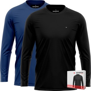 Kit 2 Camisetas Dry Sandrini Manga Longa Fitness Promoção em Oferta na Shopee