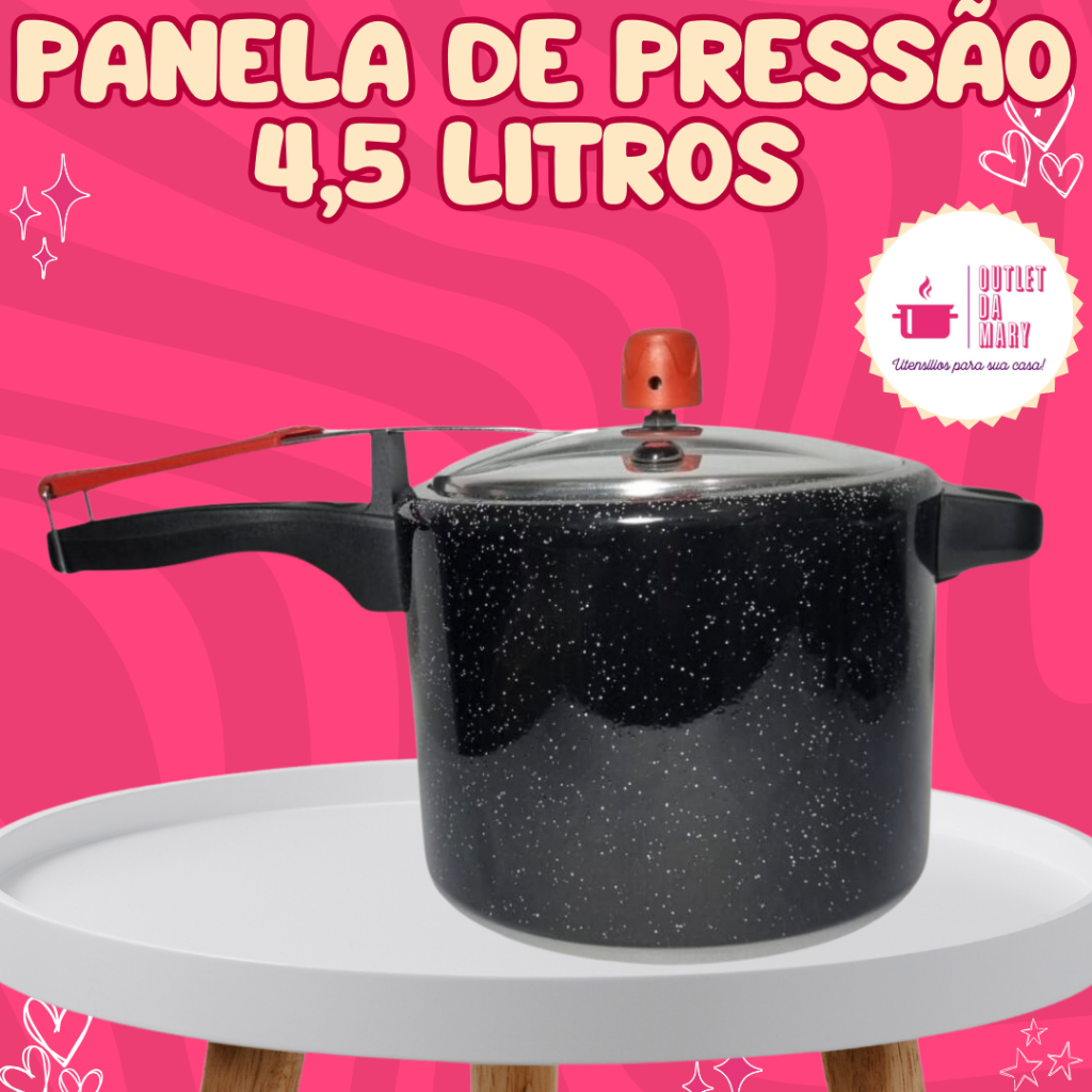 Panela de Pressão Alumínio 4,5 Litros Colorido
