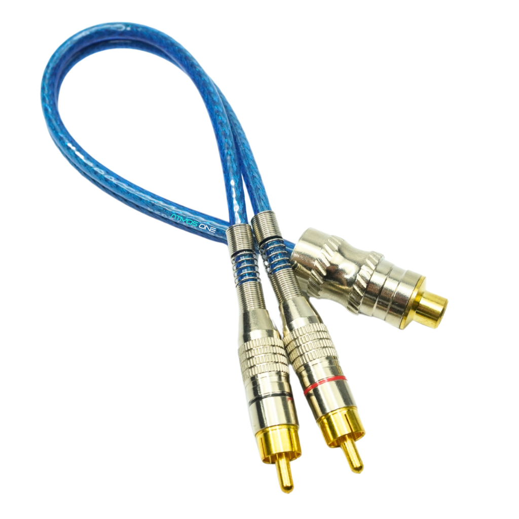 Cabo Y Rca Blindado OFC Audio Stereo Anti Ruido Fio para Som Automotivo Conector De Metal 5mm 2M 1F