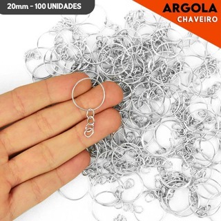 Argola De Chaveiro Simples - 20mm - Pacote C/100 Unid. em Oferta na Shopee