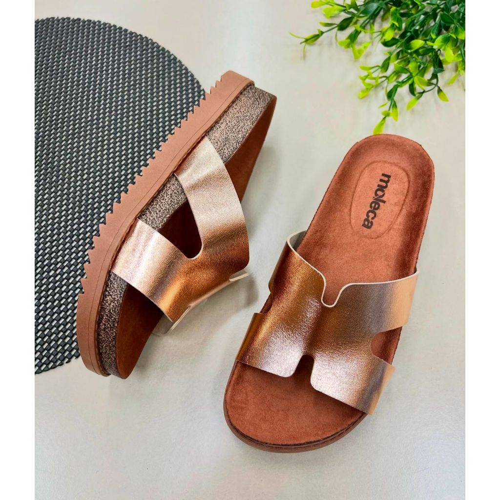 Chinelo Tamanco Slide Flatform Conforto Moleca 5500.100 em Oferta na Shopee