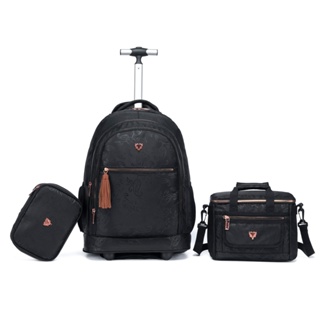Kit Mochila Escolar Estojo Lancheira Juvenil Feminina em Oferta na Shopee