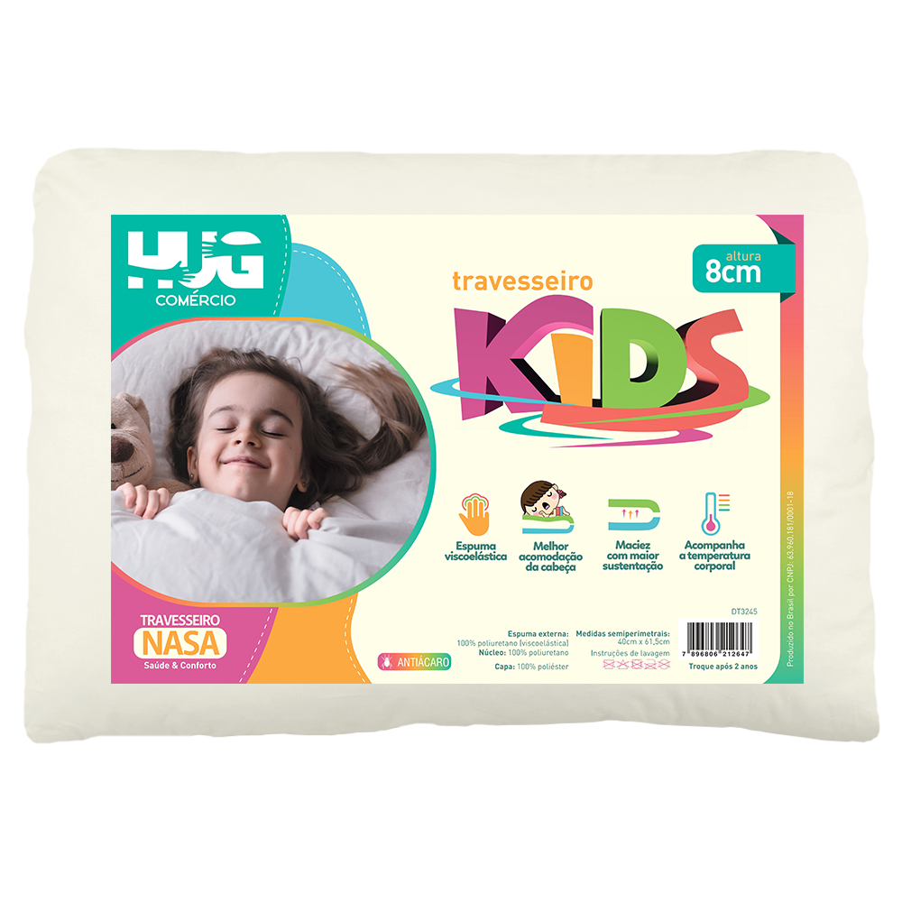 Travesseiro Infantil Antialérgico Nasa Kids - HUG em Oferta na Shopee
